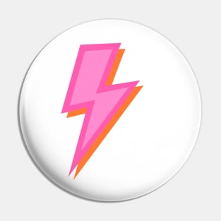 Pink and Orange Lightning Bolts Pin