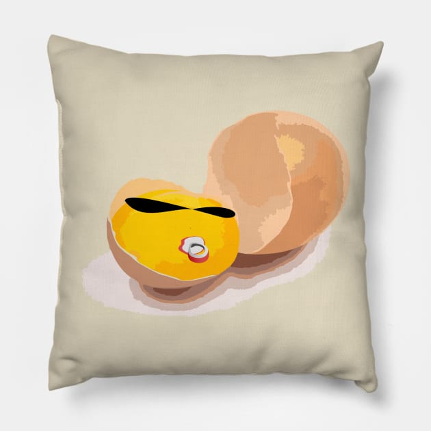 Baby in Egg Yolk Pillow by Markyartshop