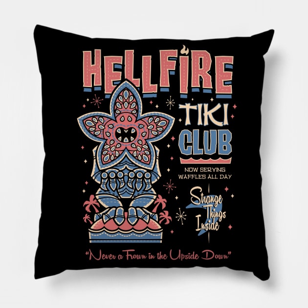 Hellfire Tiki Club - Creepy Cute Demogorgon - Hawaii Island Vacation Pillow by Nemons