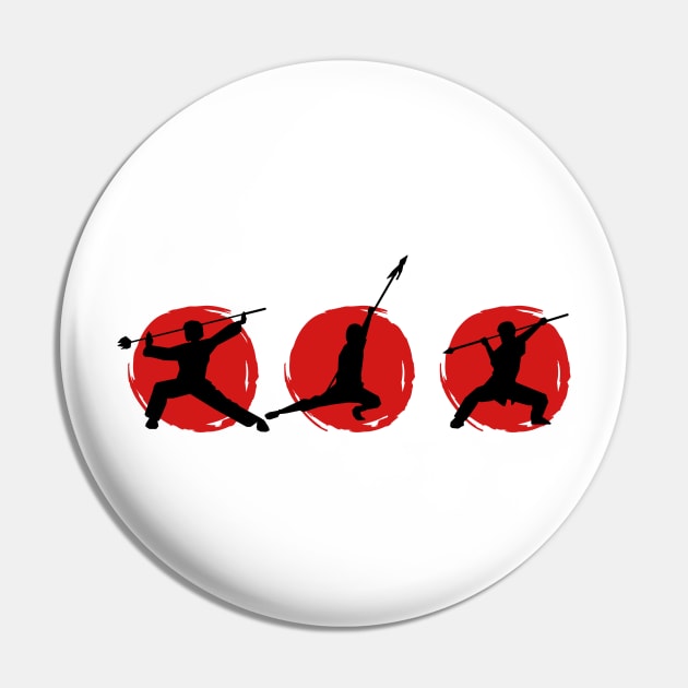 Wushu Javelin Spear Poses Silhouettes Pin by AnotherOne