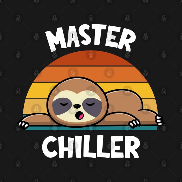 Kawaii Sloth - Master Chiller | Funny Sloth Sunset by SnuggleNook