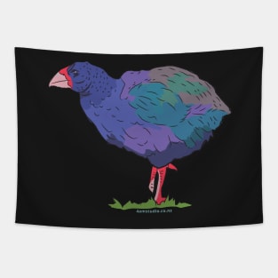 Hand Drawn New Zealand Takahe Bird Tapestry