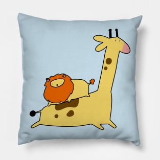 Lion and Giraffe Pillow