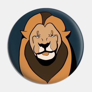 Happy Lion - Funny Animal Design Pin