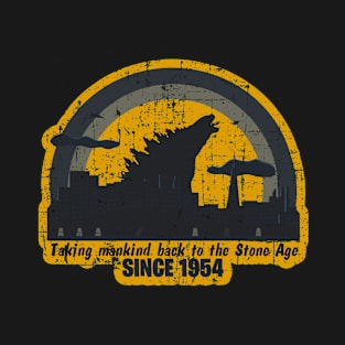 Back to the Stone Age - Godzilla distresed T-Shirt