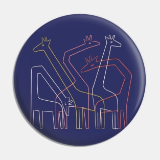 Five Giraffes Pin