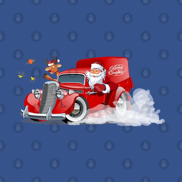 Cartoon Christmas truck by Mechanik