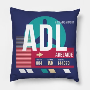 Adelaide (ADL) Australia Airport Code Baggage Tag Pillow