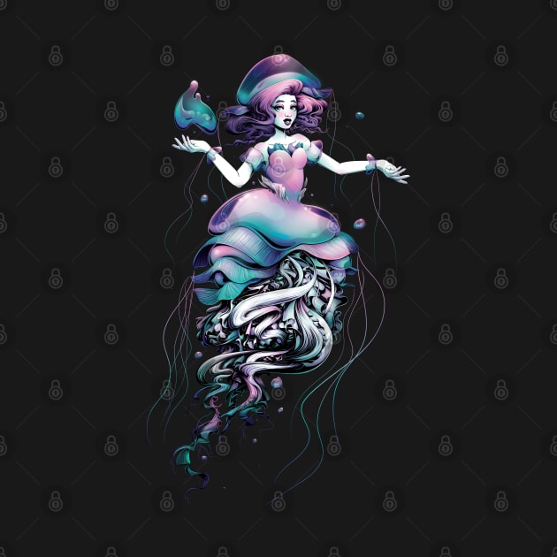 Jellyfish Mermaid by redappletees