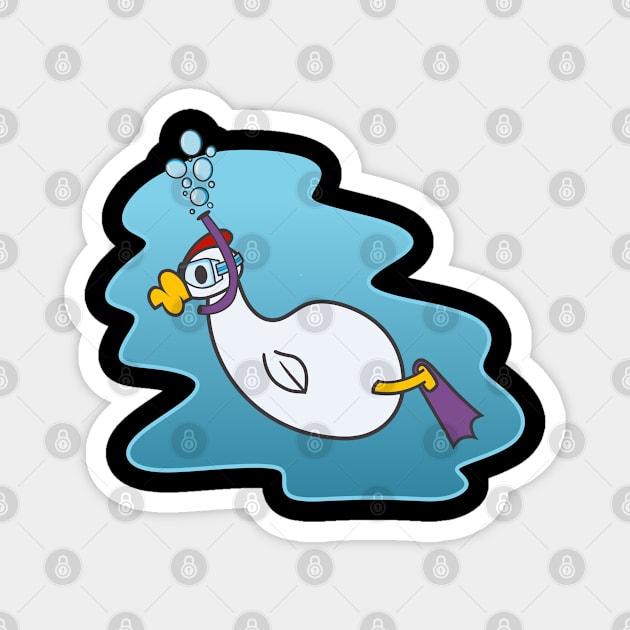 Snorkle Chicken Magnet by threeonethree