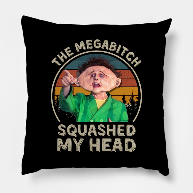 Squashed My Head, Drop Dead Fred Pillow by PopcornShow