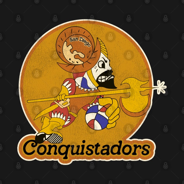 Retro Defunct San Diego Conquistadors Basketball by darklordpug