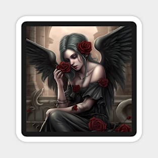 Gothic Rose Angel Magnet