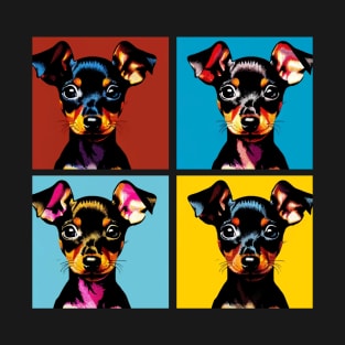 Pop Retro Miniature Pinscher Art - Cute Puppy T-Shirt