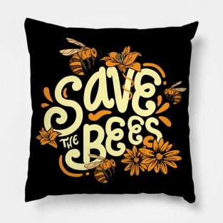 Save the Bees - Beekeeper Environmentalist Gift Pillow