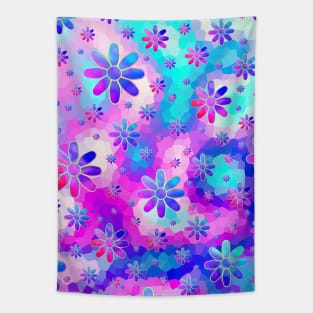 FLOWERS Blooming Abstract Floral - Flowers Art Tapestry