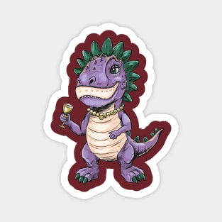 Mardi Grawr Dinosaur Magnet