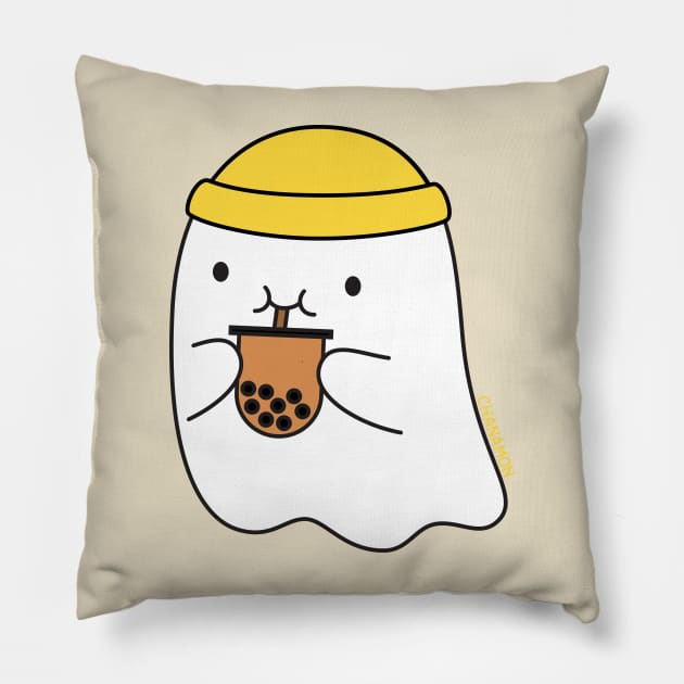 Bubble Tea Ghost Pillow by Made by Chanamon