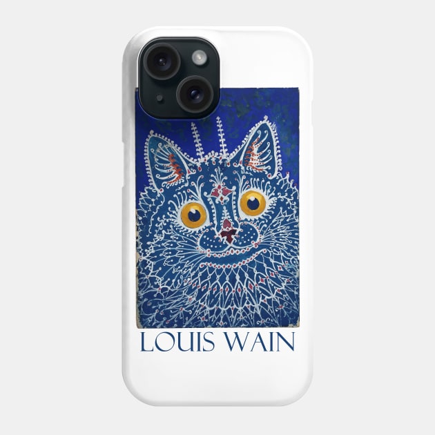 Blue Cat by Louis Wain Phone Case by Naves