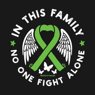 In This Family No One Fights Alone Shirt Bile Duct Cancer T-Shirt