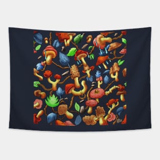 Spooky mushrooms Pattern Tapestry