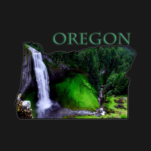 Oregon State Outline (Salt Creek Falls) by gorff