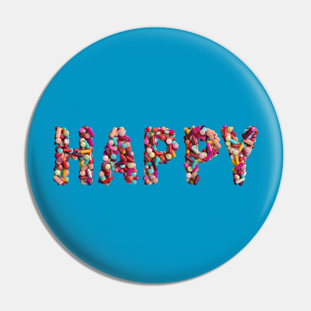 Happy Pills Pin by The Welsh Dragon