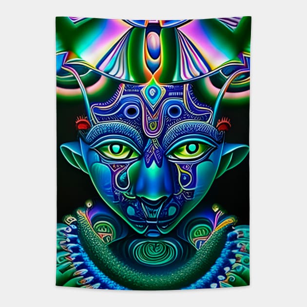 Trippy psychedelic store tapestry