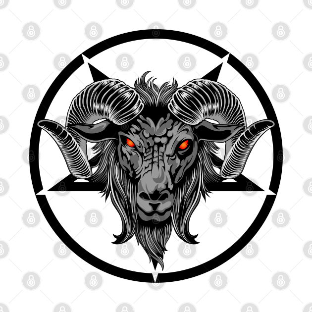 Disover Satanic pentagram, baphomet,goat devil - Satanic Pentagram - T-Shirt