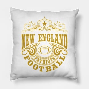 Vintage Retro New England Patriots Football Pillow