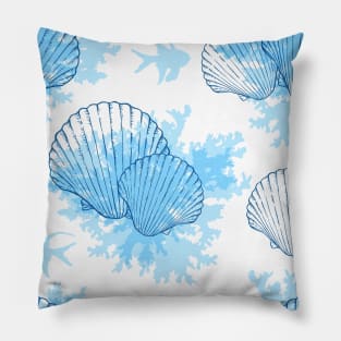 Sea Shells and Sea Life Pattern Pillow