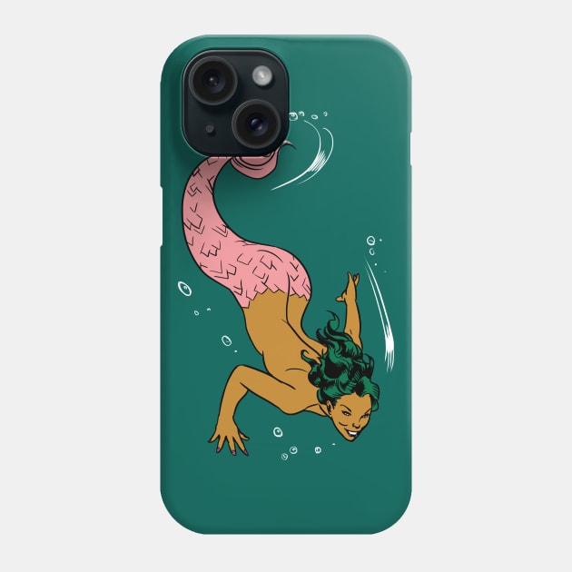 Underwater Mermaid Phone Case by Victor Maristane