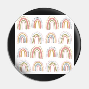 cute boho rainbow pattern white Pin