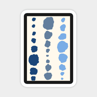 Modern abstract organic polka dots in sea blue tones Magnet