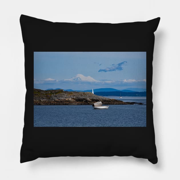 The Mystical Floating Mountain of Cascadia Pillow by Steves-Pics