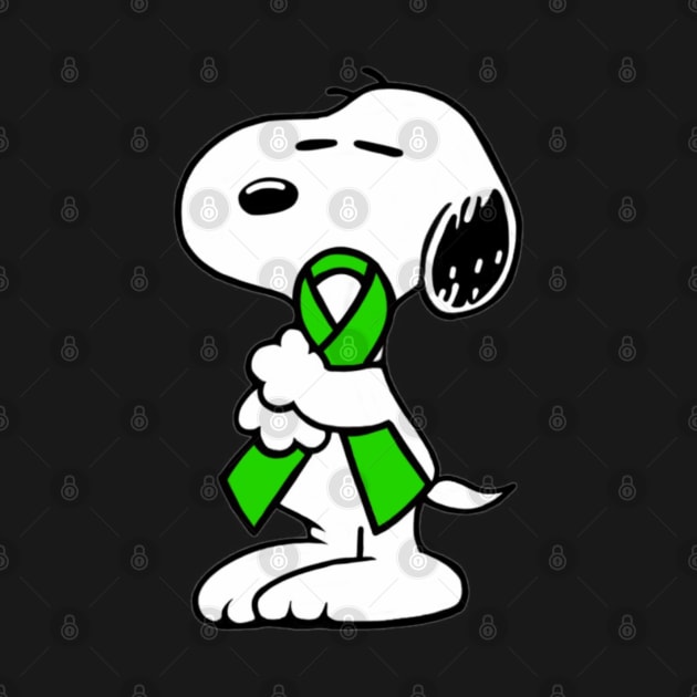 Dog Hugging an Awareness Ribbon (Green) by CaitlynConnor