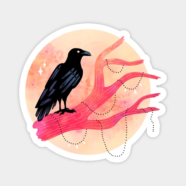 Raven Moon Magnet by DearTreehouse