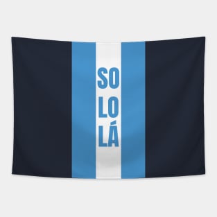 Sololá City in Guatemala Flag Colors Vertical Tapestry