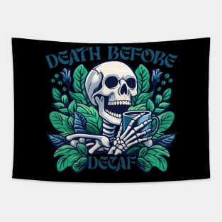 death before decaf II Tapestry