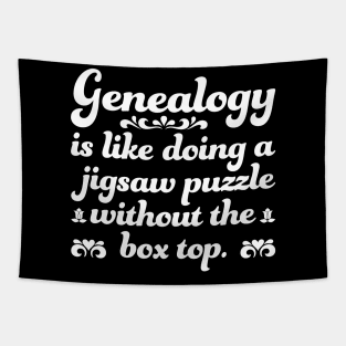 Funny Genealogy Quote Genealogy Is Like Doing A Jigsaw Puzzle Without The Box Top Tapestry