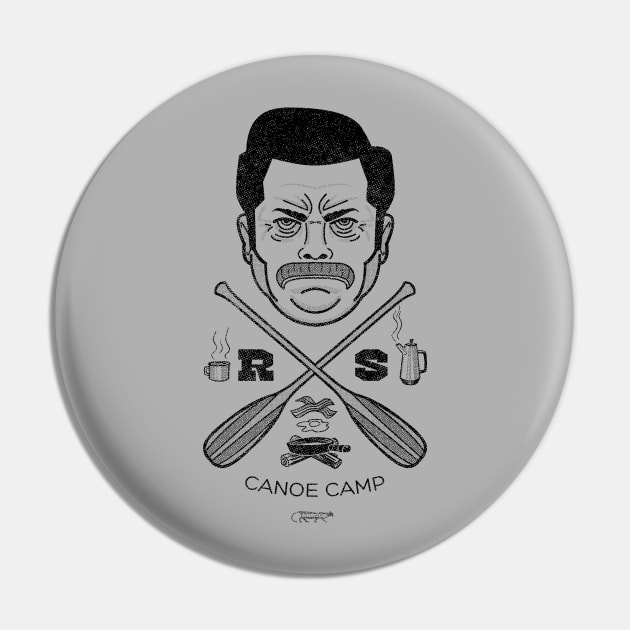 Ron Swanson Canoe Camp Pin by GiMETZCO!