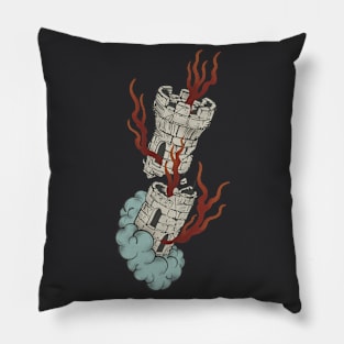 Crumbling Tower Tarot Design Pillow