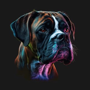 Neon Boxer dog T-Shirt