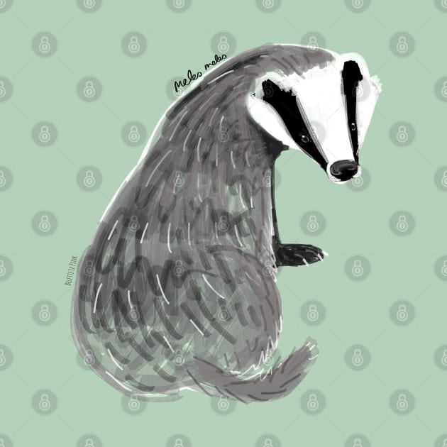 Adorable Badger Meles meles by belettelepink