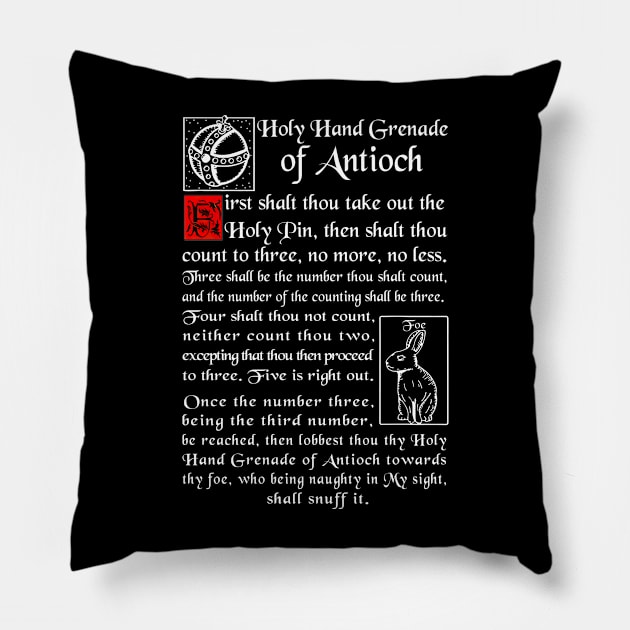 Holy Hand Grenade Of Antioch Pillow by rosecanderson