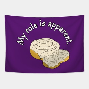 My Role is Apparent Funny Parent Humor / Dad Joke Cinnamon Roll Family Pocket Version (MD23Frd011b2) Tapestry