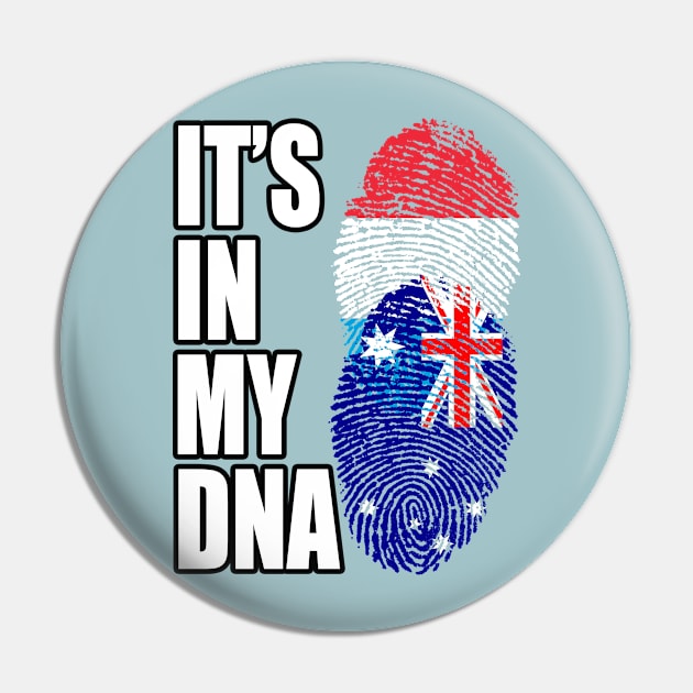 Luxembourgish And Australian Mix Heritage DNA Flag Pin by Just Rep It!!