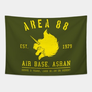 Area 88 Air Base - yellow Tapestry