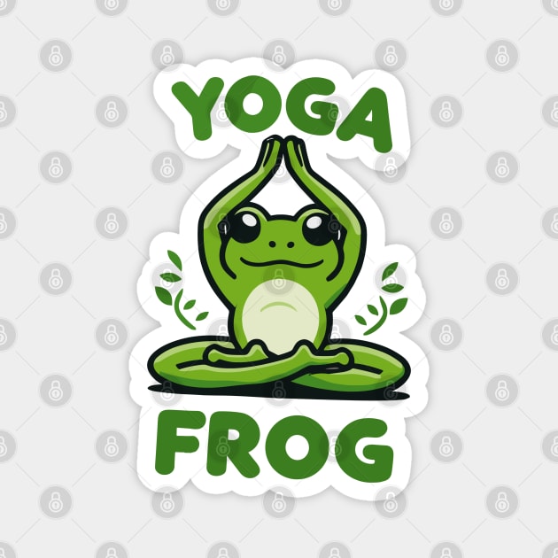 Yoga Frog Magnet by JessArty