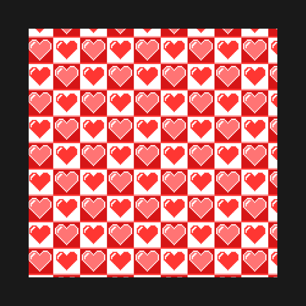 Pixel Heart Pattern by Kacarrot